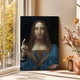 Інтер'єрна картина Спаситель світу, Леонардо да Вінчі, Leonardo da Vinci, Salvator Mundi, релігійний декор, 42×30 см (id6946) - зображення 1
