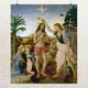 Постер Крещение Христа, Андреа дель Верроккьо, Andrea del Verrocchio, Baptism of Christ, A3 36×30 см (id6959) - изображение 1