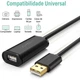 Дата кабель USB 2.0 AM to AF 20.0m Active black Ugreen (10324) - зображення 2