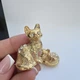 Хрустальная миниатюра ручной работы со стразами Влюбленные кошки (2 шт., 3.5 см) - изображение 3