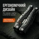 Многофункциональный мультитул из нержавеющей стали складной нож плоскогубцы для кемпинга рыбалки и ремонта черный - изображение 7