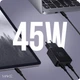 Мережевий зарядний пристрій Make 45W GaN3 Ultra Slim x2Type-C PD3.0 Black (MCW-4522GBK) - зображення 2