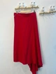Жіноча спідниця міді асиметрична лляна NORA KVITTIN MKNK2022/1 - 52, Червоний - зображення 6