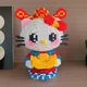 3D-конструктор из микроблоков (наноблоков) Hello Kitty «Бог Богатства» в китайском стиле с золотым слитком Юаньбао - изображение 5