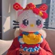 3D-конструктор из микроблоков (наноблоков) Hello Kitty «Бог Богатства» в китайском стиле с золотым слитком Юаньбао - изображение 9