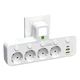 Сетевой адаптер 8625UL с ночником, 4 розетки + USB + Type-C (17559/MG) Белый - изображение 1