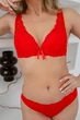 Комплект белья: бюстгальтер push-up и трусики 9362 Balaloum красный 80D/L - изображение 10