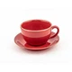 Набор для чая Porland Red чашка 320 мл с блюдцем 15 см фарфоровый 222134/R-6 - изображение 2