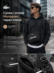 Сумка Lacoste Monogram черная мужской мессенджер через плечо из экокожи - изображение 2