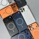 Чехол (накладка) Apple iPhone 13 Pro, AG Case, MagSafe, Оранжевый - 708449 - изображение 11