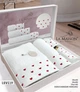Подарочный набор полотенец La Maison 3 шт Lovely Белый (30х50, 50х90, 70х140) + аромат - изображение 6