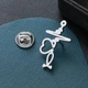Значок из стали BROCHE брошь бижутерия Медицина Стетоскоп серебристый BRGV115475 - изображение 2
