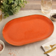 Овальна порцелянова тарілка Porland Seasons Orange 32 см для подавання страв, м'яса, риби та закусок 118132/O - зображення 1