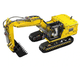 Конструктор Mould King Экскаватор на радиоуправлении 2169 деталей Technic 13112S желтый - изображение 11
