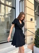Сукня мiні з запахом лляна чорного кольору 38199 42/46 - зображення 6