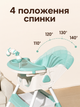 Дитячий стільчик-трансформер для годування 94×60×78 см з колесами та тацею - зображення 6