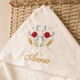 Крыжма именитое BOKA с цветами минки 90х80 см Молочный - изображение 4