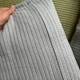 Набор из 2-х наволочек Пике Косичка 100% органический хлопок LavSon 45х45 Серый - изображение 3