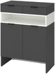 Тумба для обуви Metkas Home A009 ЛДСП 103x80x42 см Антрацит/Белый снег (MA009-AB) - изображение 1