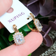 Сережки Xuping Jewelry довжина 1.7см ширина 8мм медичне золото позолота 18К с1688 - зображення 3