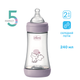 Бутылочка для кормления пластиковая Chicco Perfect 5 с силиконовой соской 2+ месяцев 240 мл Розовая (20223.12.40) - изображение 2