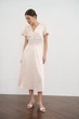 Персиковое платье FashionYouWant XXL кремовый 43446477 - изображение 2