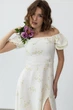 Літнє плаття з квітковим візерунком, міді FashionYouWant S жовтий 43450202 - зображення 3