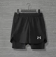 Спортивные шорты UNDER ARMOUR 2-в-1 черные, размер M - изображение 1