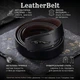 Мужской кожаный ремень с автоматической пряжкой LeatherBelt, черная пряжка - изображение 1