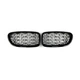 Ноздри Diamond Silver (черная окантовка) для BMW 5 серия F10/F11 2010–2016 гг - изображение 1