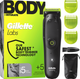 Водонепроникний тример для тіла та інтимної зони Gillette Labs Body + Intimate i5 (тример, 3 насадки, щіточка, сумка) - зображення 1