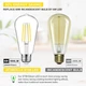LED лампи Edison ST58 E27 6W (5 шт) — 800 lm, 5000K денне світло, вінтаж філамент, аналог 60W - зображення 5