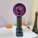 Портативний ручний вентилятор акумуляторний Portable Fan з підставкою для телефона Чорно-фіолетовий (VS7007419-2) - изображение 2