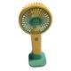 Портативний ручний вентилятор акумуляторний Light and Handy Fan з підставкою для телефона Жовто-салатовий (VS7007421-3) - изображение 2