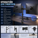 Подвійний кронштейн для 2 моніторів 13–32" — monitor arm VESA 75/100, регулювання висоти та повороту - зображення 1