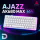 Игровая клавиатура AJAZZ AK680 65% Магнитные светильники Rapid Trigger белая - изображение 8