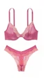 Комплект білизни Victoria’s Secret Tease Lace-Trim Unlined Demi Bra Рожевий 38D-XL - зображення 1