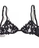 Комплект білизни Victoria’s Secret Ziggy Glam Floral Embroidery Unlined Demi Bra Чорний 34DD-S - изображение 6