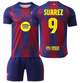 Футбольная форма детская Suarez (Суарес) 9 Barcelona (Барселона) сезон 24/25 30 размер рост 160-165 см красно-синий - изображение 1