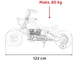 Електромотоцикл для дітей Chopper Warrior помаранчевий PA.XB-1058.POM (5903864944532) - зображення 15