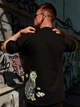 Футболка чоловіча оверсайз Dubhumans Japanese Tattoo Cats Чорний M-L (JTC-TMO-B-ML) - зображення 2