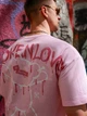 Футболка чоловіча оверсайз Dubhumans Broken Love Світло Рожевий M-L (BLV-TMO-LP-ML) - зображення 5