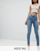 Джинси ASOS DESIGN Tall Ridley Skinny Синій W24L32 07349722 - изображение 1