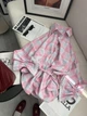 Жіноча сорочка з мереживом рожева з м'ятним 42-46 с1525.1301 - зображення 1