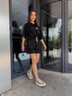Костюм женский шорты+футболка черного цвета 38242 42/44 - изображение 1