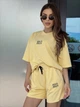 Костюм женский шорты+футболка желтого цвета 38234 42/44 - изображение 2