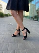 Босоножки женские летние из эко-замши на каблуке L&M F52-1 36р. черные - изображение 8