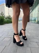 Босоножки женские летние из эко-замши на каблуке MEIDELI N693-10 39р. черные - изображение 2