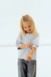 Вышиванка для девочки из льна Stylebaby (2998-71сір) Рост 122 Серый - изображение 2