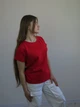 Красная футболка с вышитой бабочкой XS - изображение 9